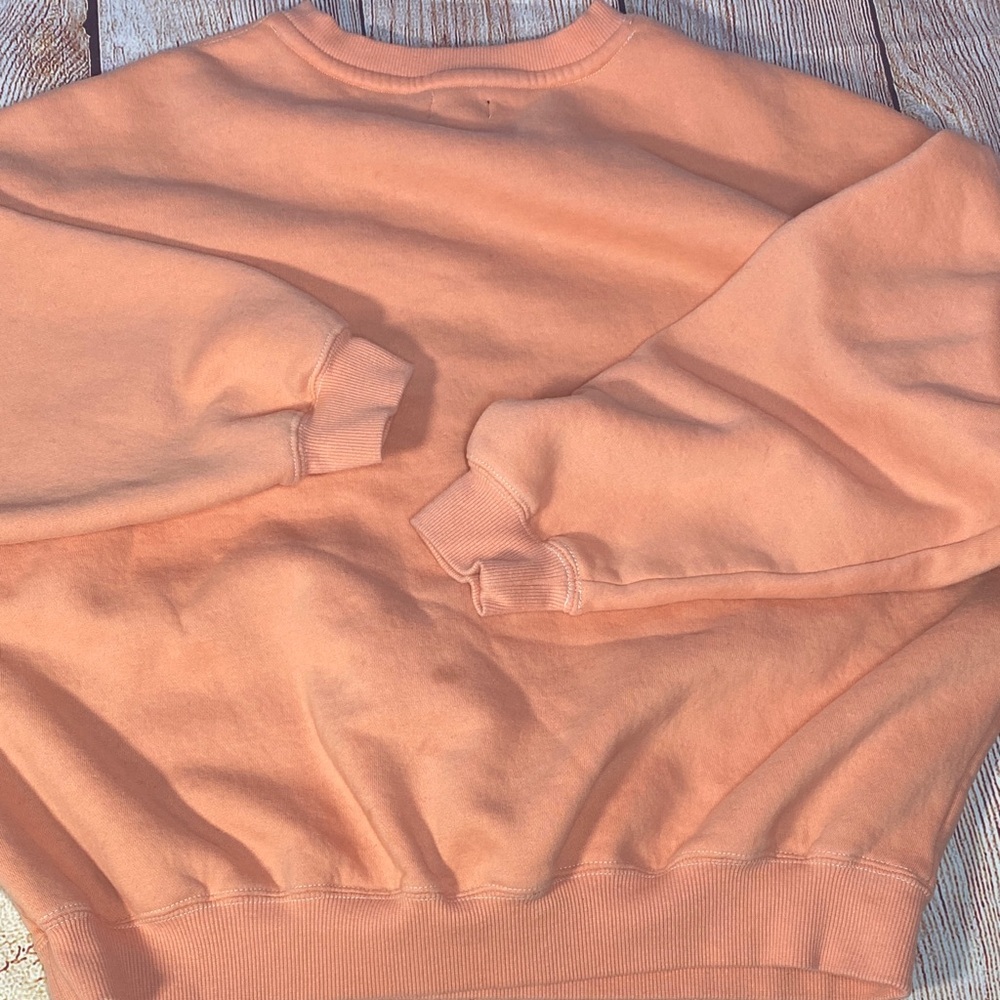 Playboy x PacSun Women’s XS Peach Crewneck Sweatshirt Rainbow Logo Y2K - Picture 13 of 14
